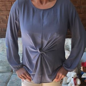 Blue, front %100 polyester back %95 rayon %5 spandex